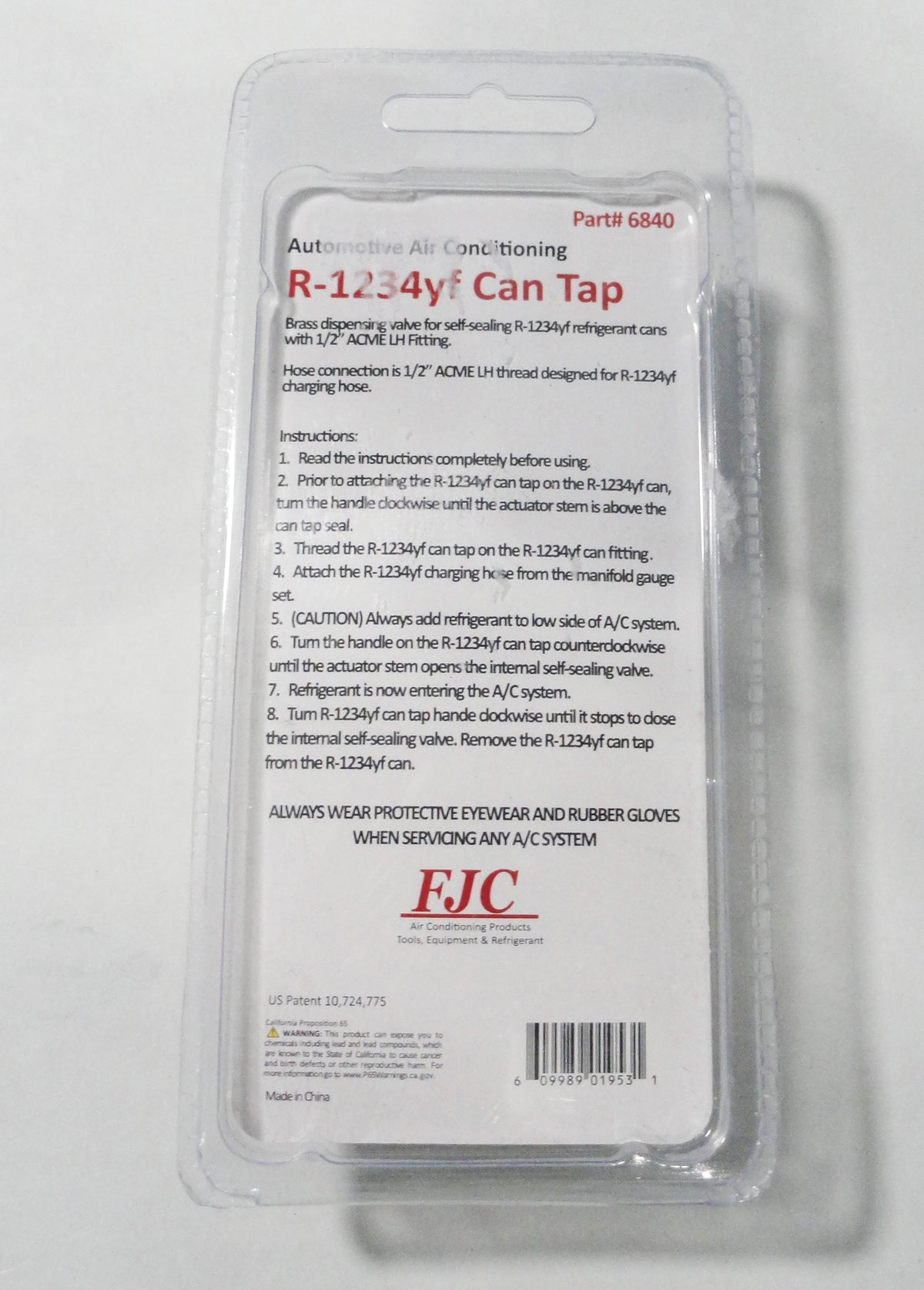 Air Conditioning A/C Can Tap Valve for R1234YF