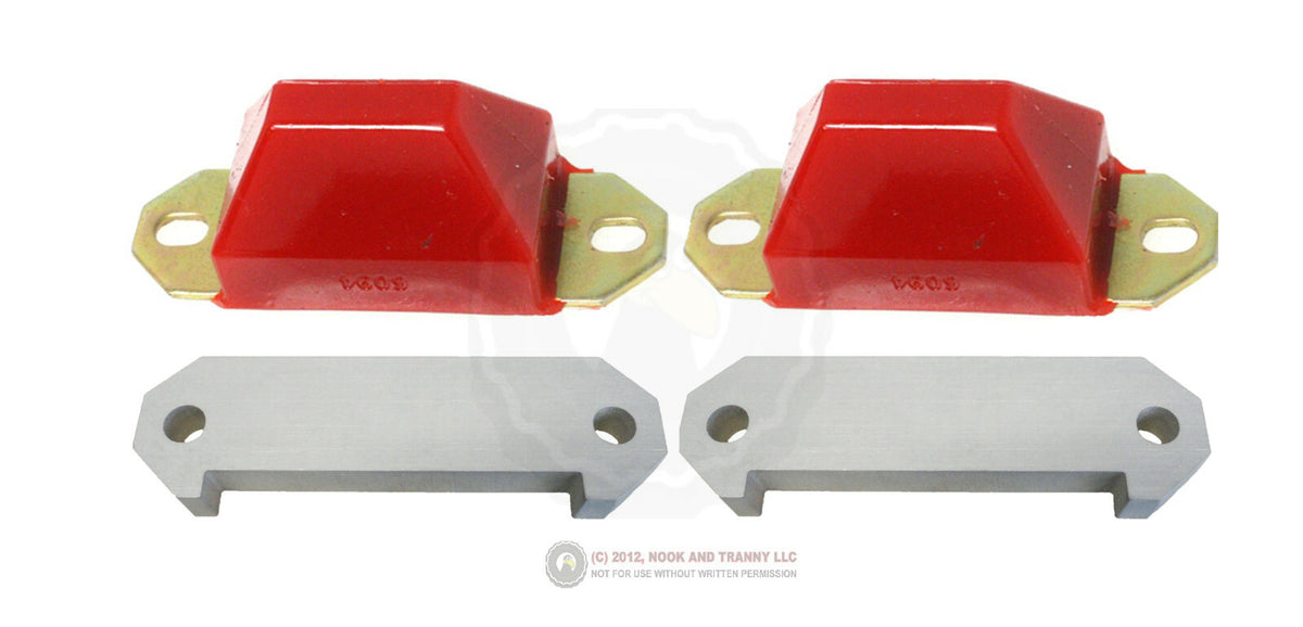 82-02 Trans Am Polyurethane Rear End Differential Bump Stops w/ Spacers RED