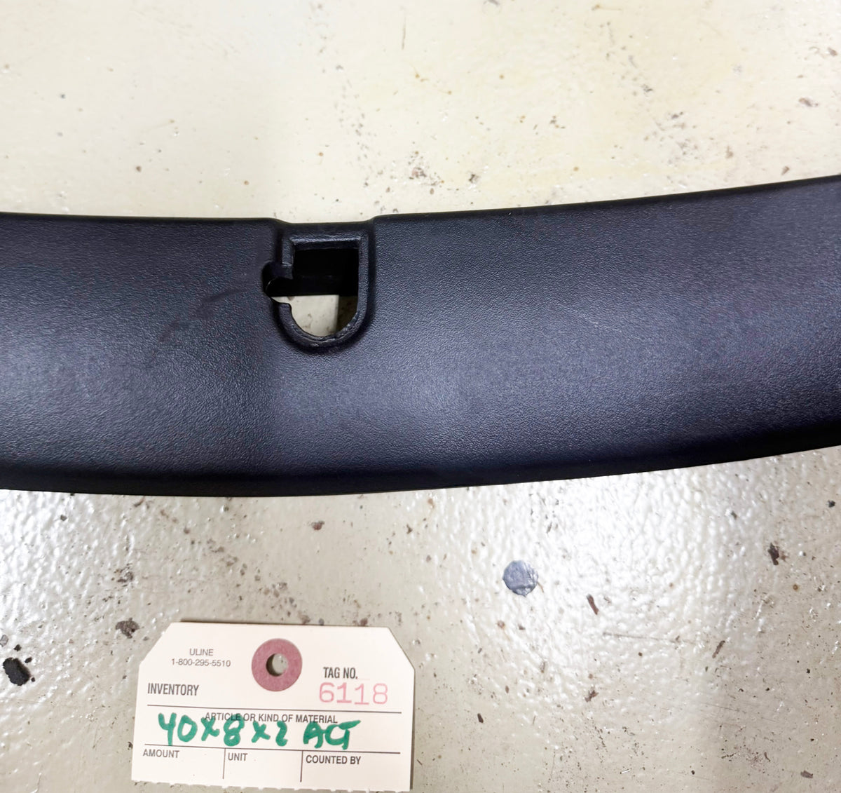 84-88 Corvette Windshield Sun Visor Bow Header Upper Trim Panel CHIPPED 06118