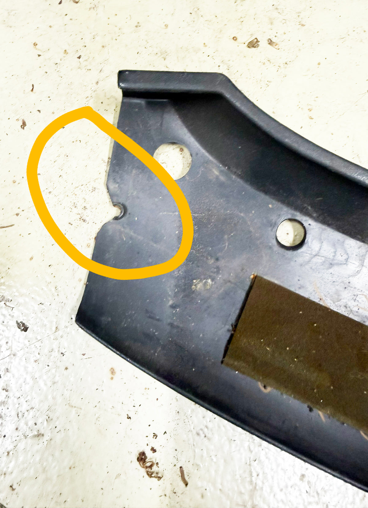 84-88 Corvette Windshield Sun Visor Bow Header Upper Trim Panel CHIPPED 06118