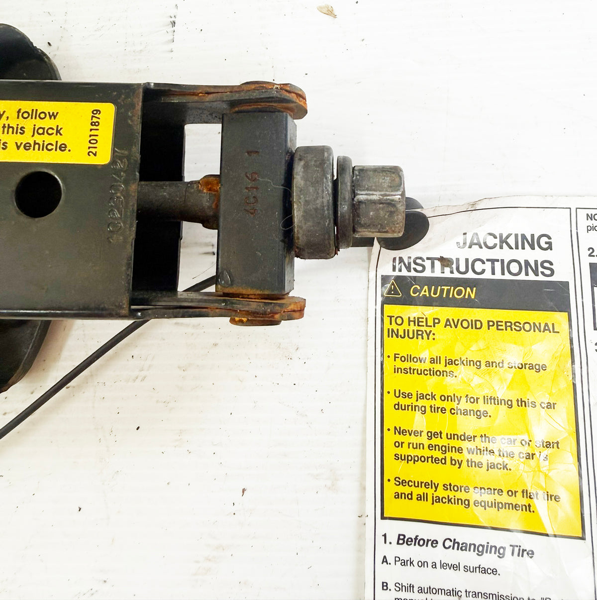 94-96 Corvette Jack w/ Instruction Sheet 10230427 4C16 06128