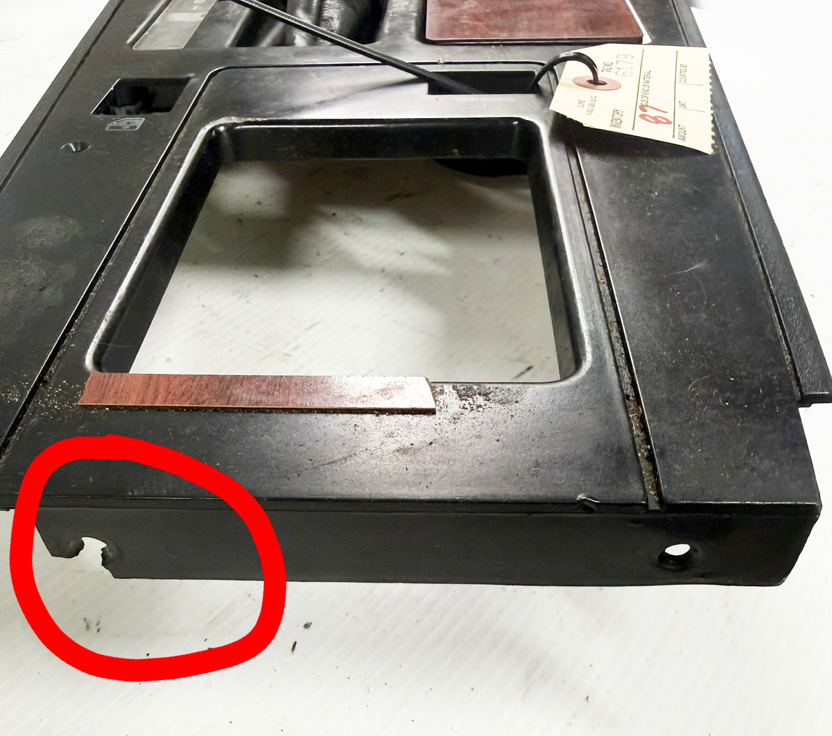 84-89 Corvette Automatic Shift Plate PW PM w/ PARTIAL WOOD OVERLAY 06179